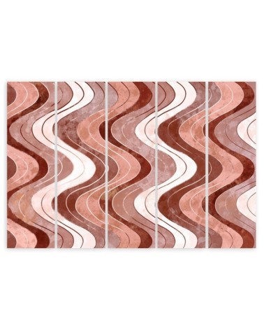 Modernes Wandbild - Vertikale wellige Linien | Feeby