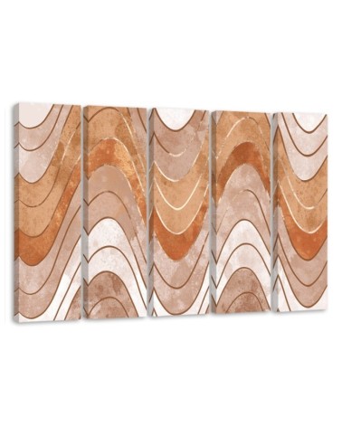 Leinwanddruck - Horizontale wellige Linien | Feeby