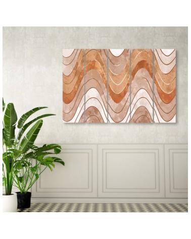 Leinwanddruck - Horizontale wellige Linien | Feeby