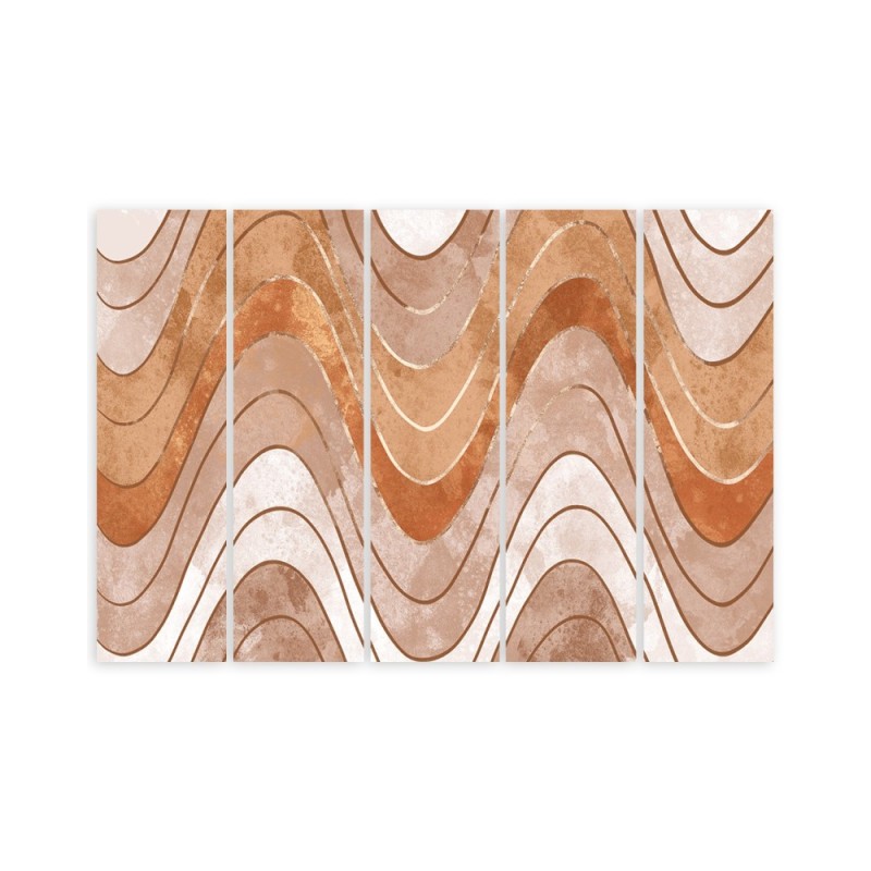 Leinwanddruck - Horizontale wellige Linien | Feeby