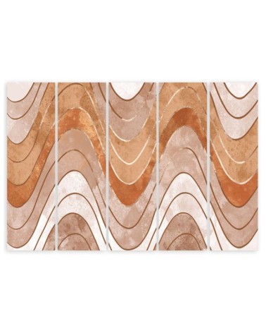 Leinwanddruck - Horizontale wellige Linien | Feeby