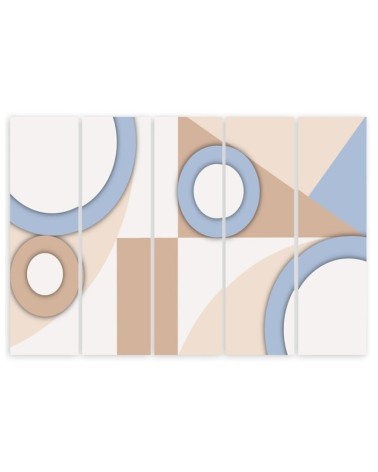 Leinwandbild modern - Geometrische Abstraktionsformen | Feeby