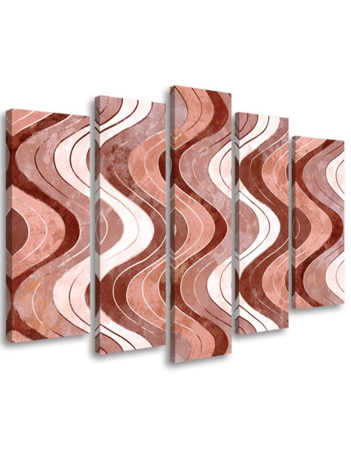 Leinwandbild modern - Vertikale wellige Linien | Feeby