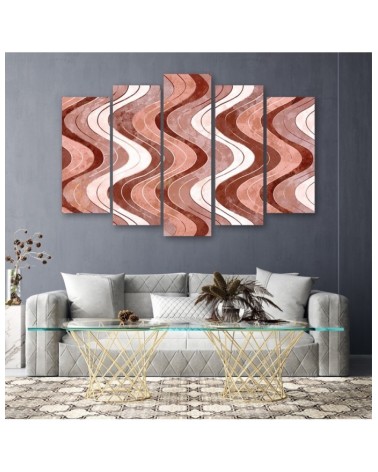 Leinwandbild modern - Vertikale wellige Linien | Feeby