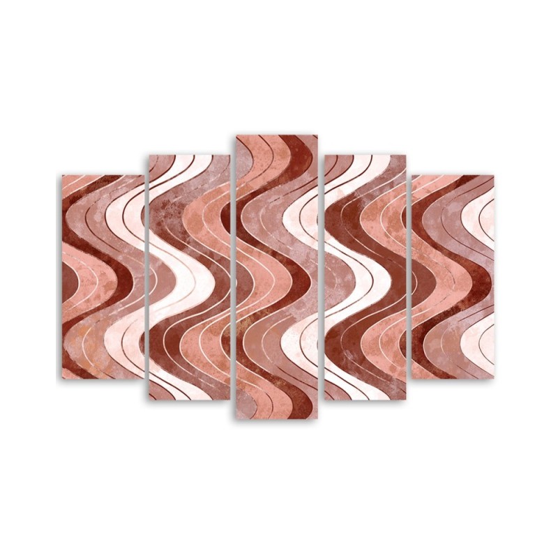 Leinwandbild modern - Vertikale wellige Linien | Feeby