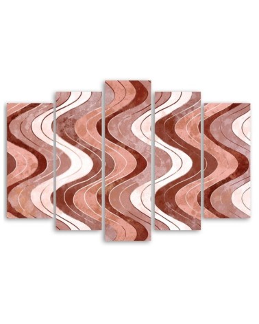 Leinwandbild modern - Vertikale wellige Linien | Feeby