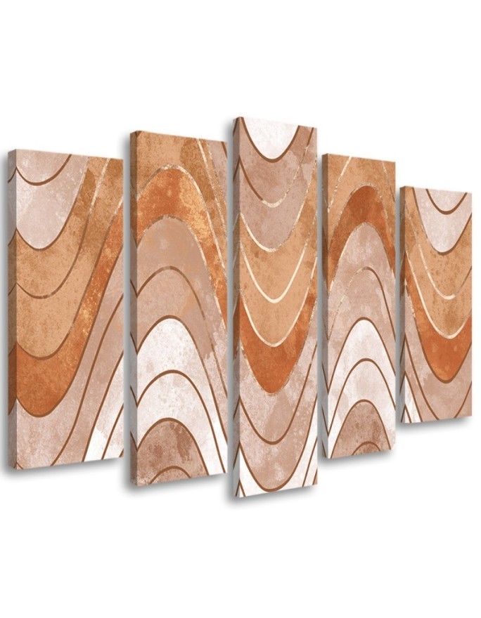 Canvas print 5 part modern - Geometric shapes abstract | FEEBY