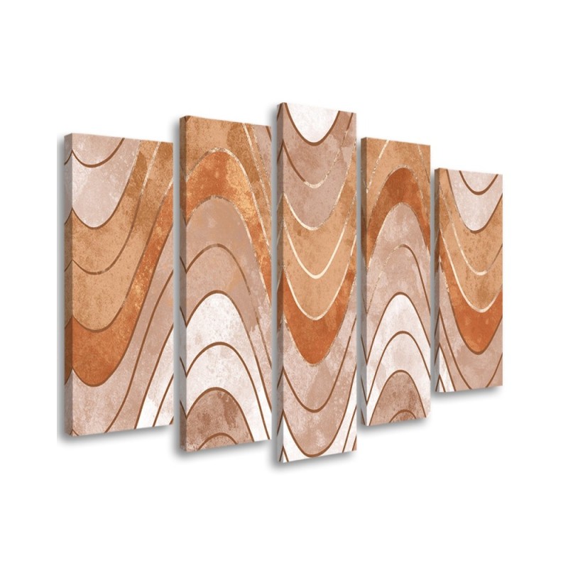 Modernes Wandbild - Horizontale wellige Linien | Feeby