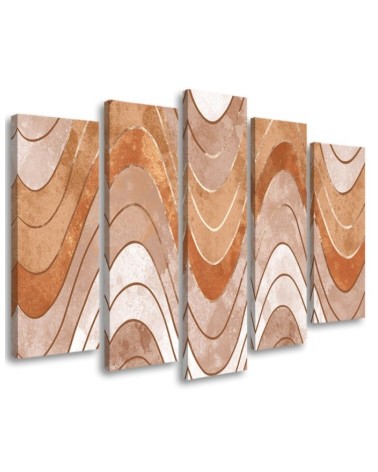 Canvas print 5 part modern - Geometric shapes abstract | FEEBY