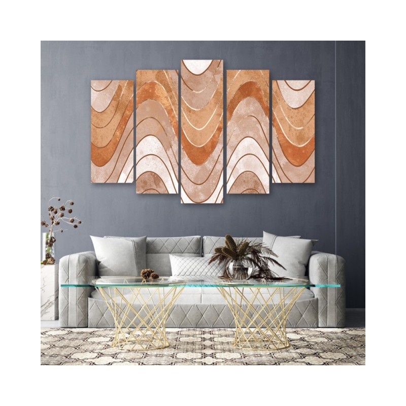 Modernes Wandbild - Horizontale wellige Linien | Feeby