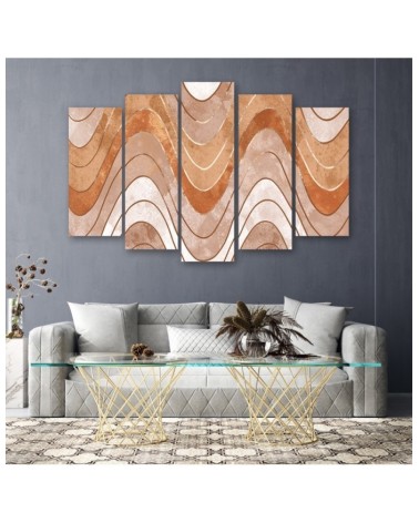 Modernes Wandbild - Horizontale wellige Linien | Feeby