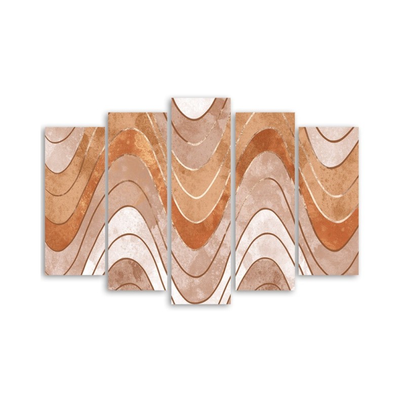 Modernes Wandbild - Horizontale wellige Linien | Feeby