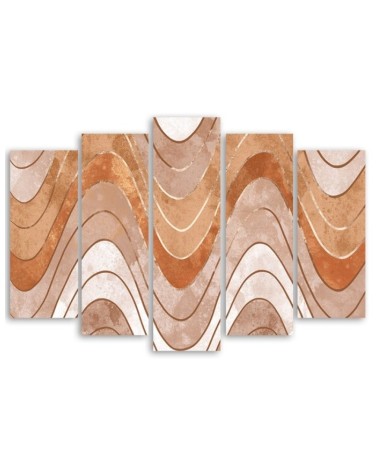 Modernes Wandbild - Horizontale wellige Linien | Feeby