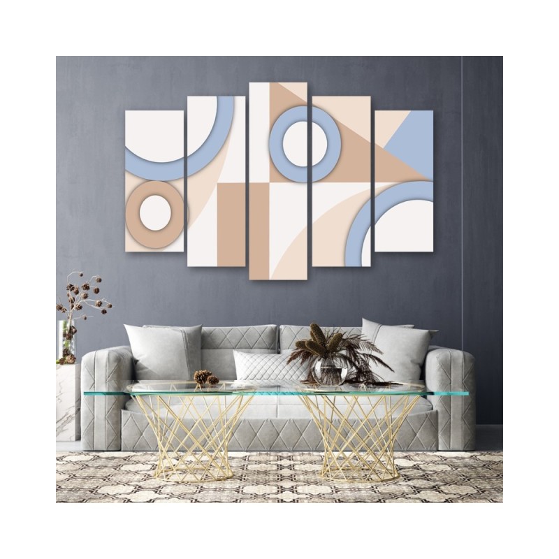 Modernes Wandbild - Geometrische Abstraktionsformen | Feeby