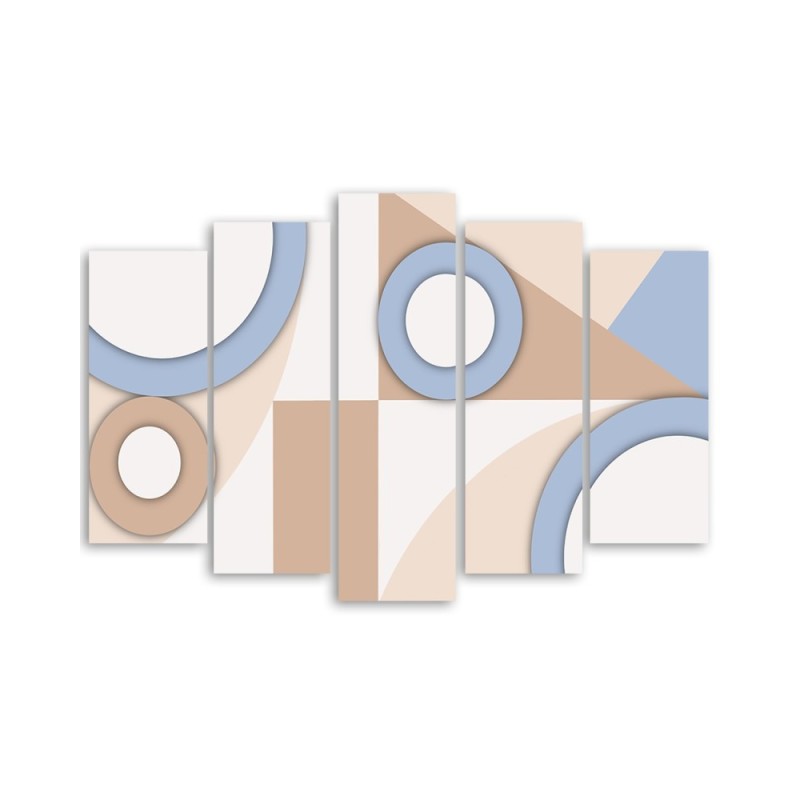 Modernes Wandbild - Geometrische Abstraktionsformen | Feeby