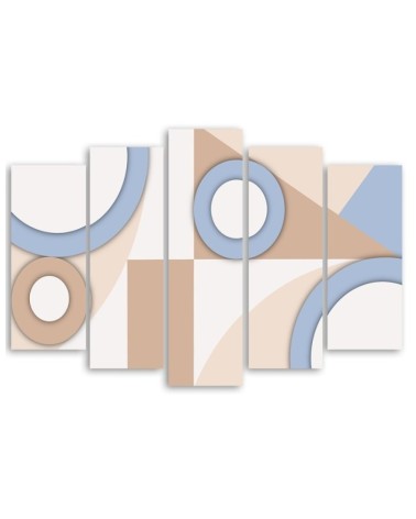 Modernes Wandbild - Geometrische Abstraktionsformen | Feeby