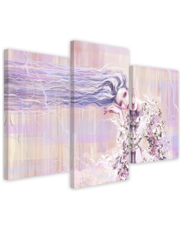 Decorative painting for wall - Woman with long hair | FEEBY
