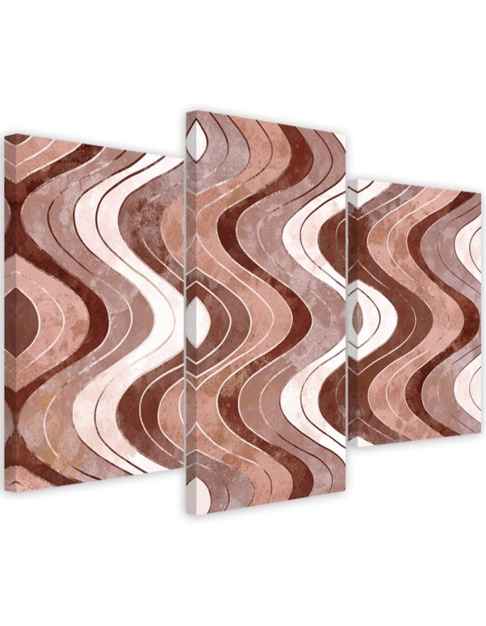 Modernes Wandbild - Vertikale wellige Linien | Feeby