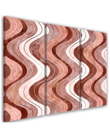 Canvas print printed on canvas - Vertical wavy lines | FEEBY