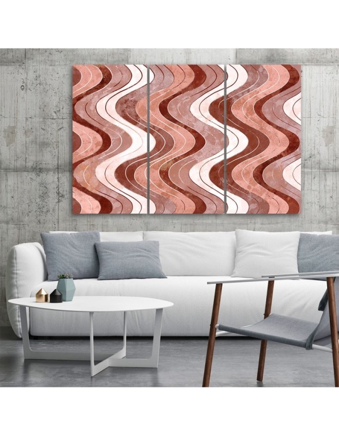 Canvas print printed on canvas - Vertical wavy lines | FEEBY