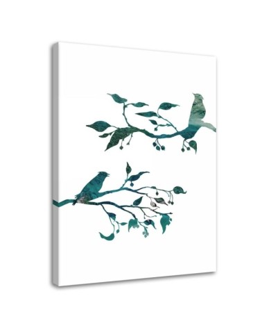 Leinwandbild - Vögel auf Ästen | Feeby