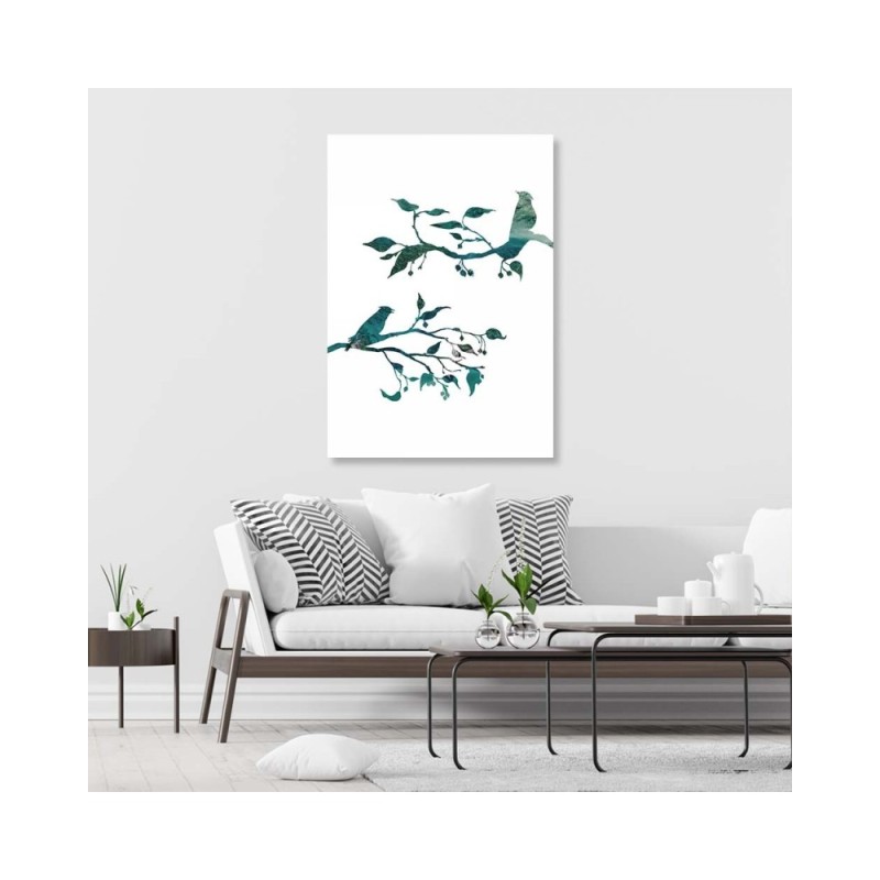 Leinwandbild - Vögel auf Ästen | Feeby