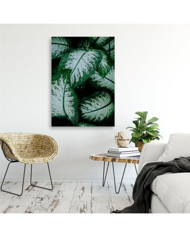 Leinwandbild - Tropische Blätter Grün | Feeby
