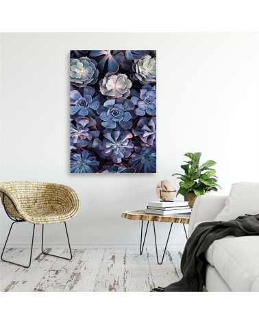 Wandbild für Wohnzimmer - Shabby Chic Blumen | Feeby