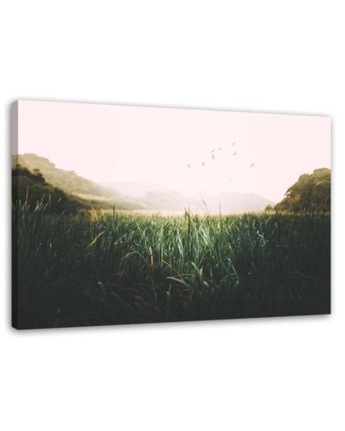 Wall art illustration painting for room - Birds landscape lake | FEEBY
