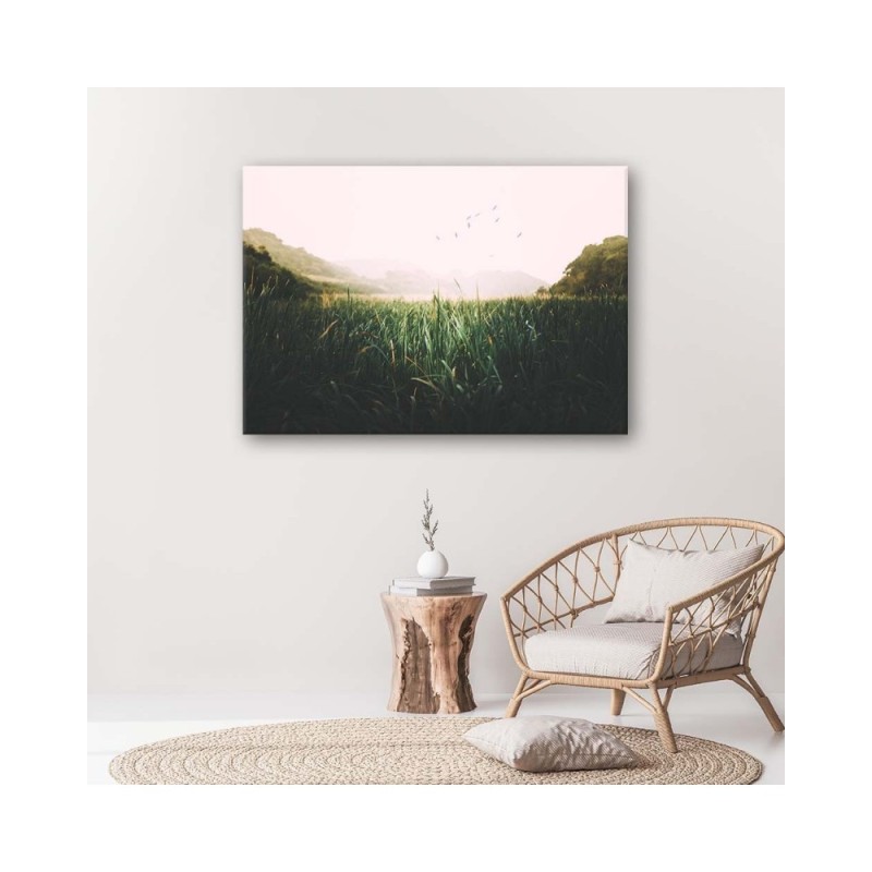 Leinwandbild - Vögel in einem Feuchtgebiet | Feeby