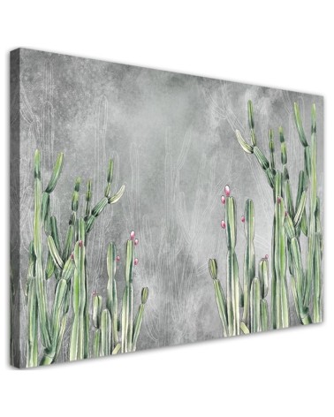 Printed modern Canvas painting for bedroom - Plants cactus | FEEBY