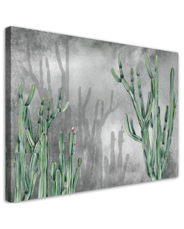 Modern wall art painting on canvas - Large desert cactus | FEEBY