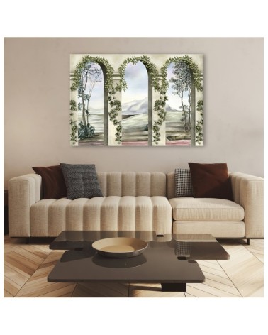 Bild auf Leinwand - Säulen und Bögen mit Efeu | Feeby