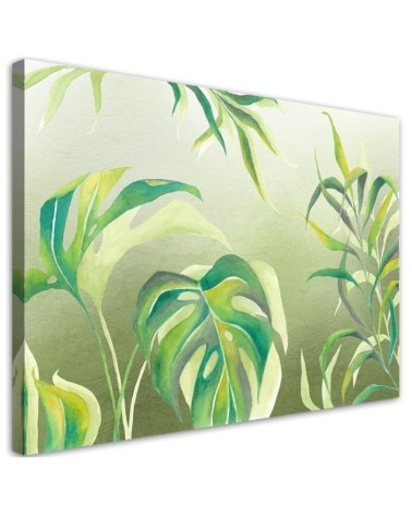 Canvas prints for modern living room - Monstera leaves | FEEBY