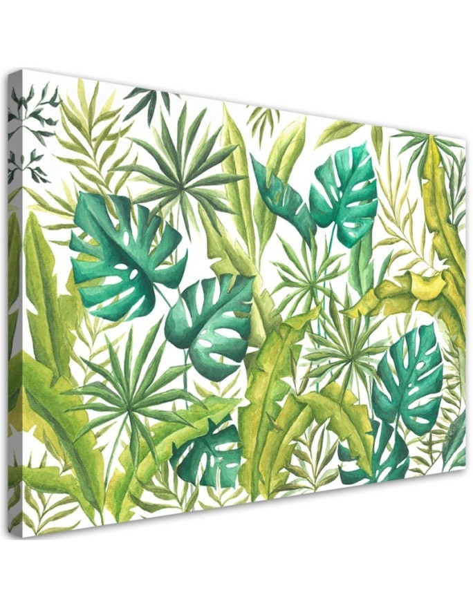 Wandbild für Wohnzimmer - Monster's Blätter | Feeby