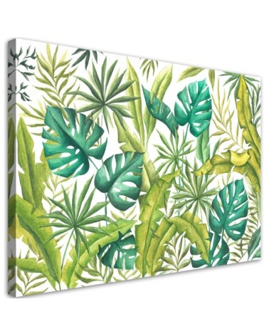 Exotic canvas painting - Monstera leaves | FEEBY