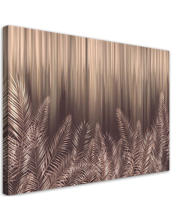 Bild auf Leinwand - Exotische 3D Palmblätter | Feeby