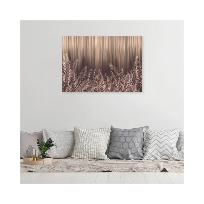 Bild auf Leinwand - Exotische 3D Palmblätter | Feeby