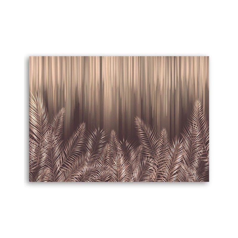 Bild auf Leinwand - Exotische 3D Palmblätter | Feeby