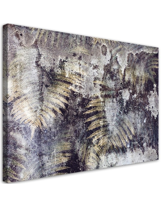Bild auf Leinwand - Goldener Farnblätter | Feeby