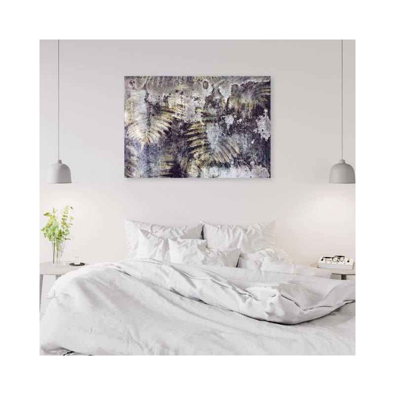 Bild auf Leinwand - Goldener Farnblätter | Feeby