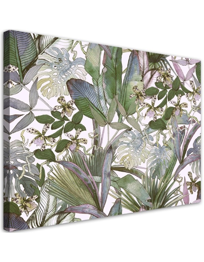 Leinwandbild - Die tropischen Monstera Blätter | Feeby