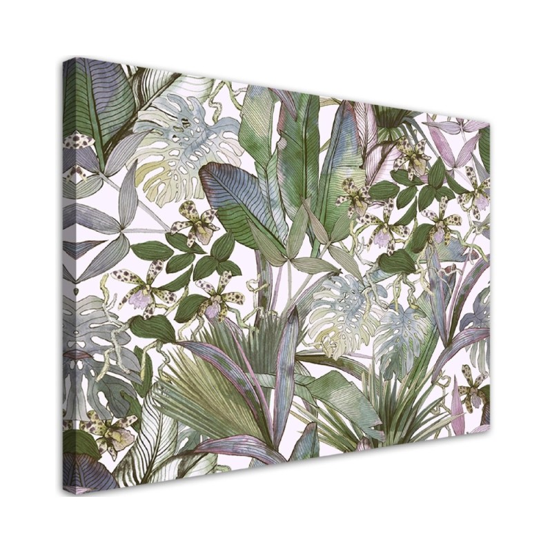 Leinwandbild - Die tropischen Monstera Blätter | Feeby