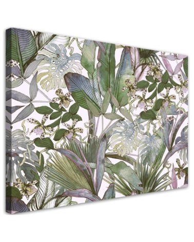 Leinwandbild - Die tropischen Monstera Blätter | Feeby