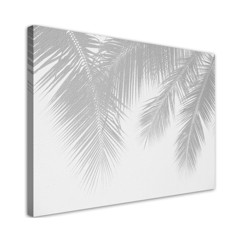 Leinwanddruck - Graue Palmenblätter | Feeby