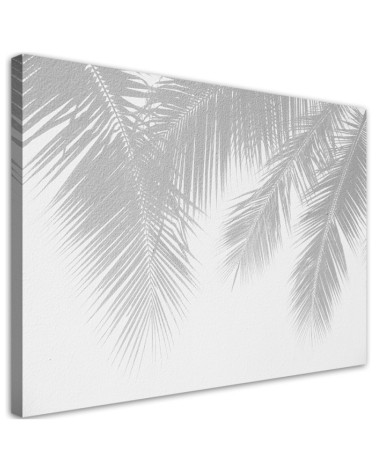 Wall art painting for office - Grey palm leaves | FEEBY