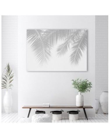 Leinwanddruck - Graue Palmenblätter | Feeby
