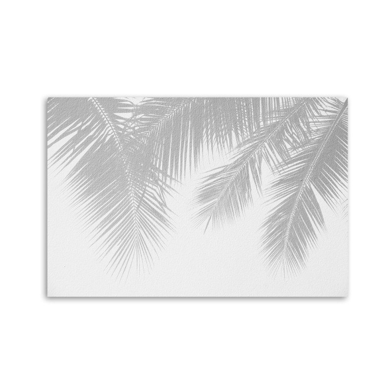 Leinwanddruck - Graue Palmenblätter | Feeby