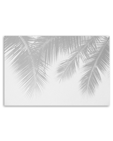 Leinwanddruck - Graue Palmenblätter | Feeby
