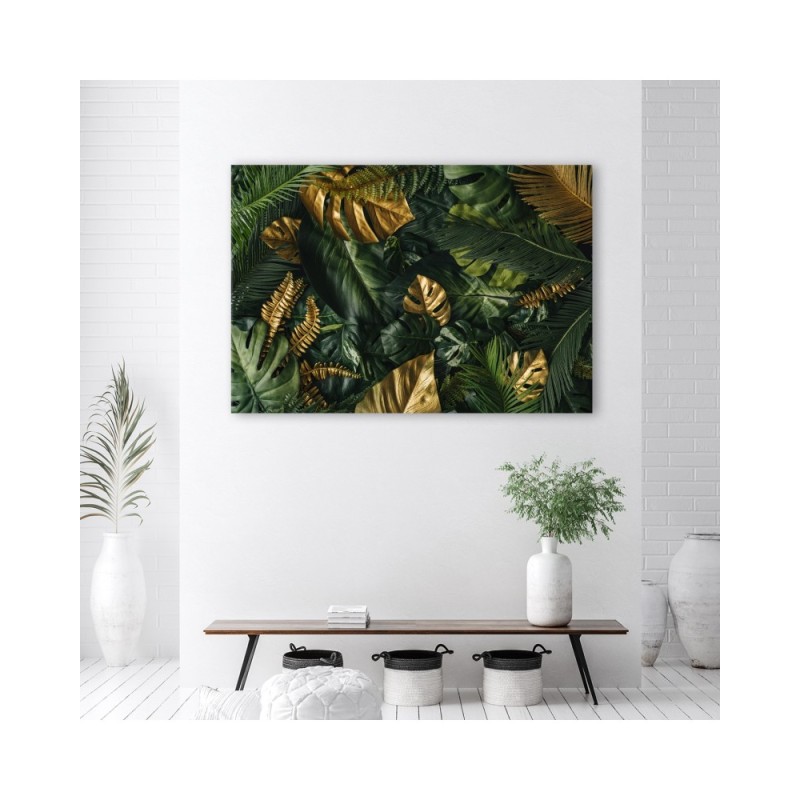 Leinwandbild - Tropische Monstera Blätter Pflanzen | Feeby